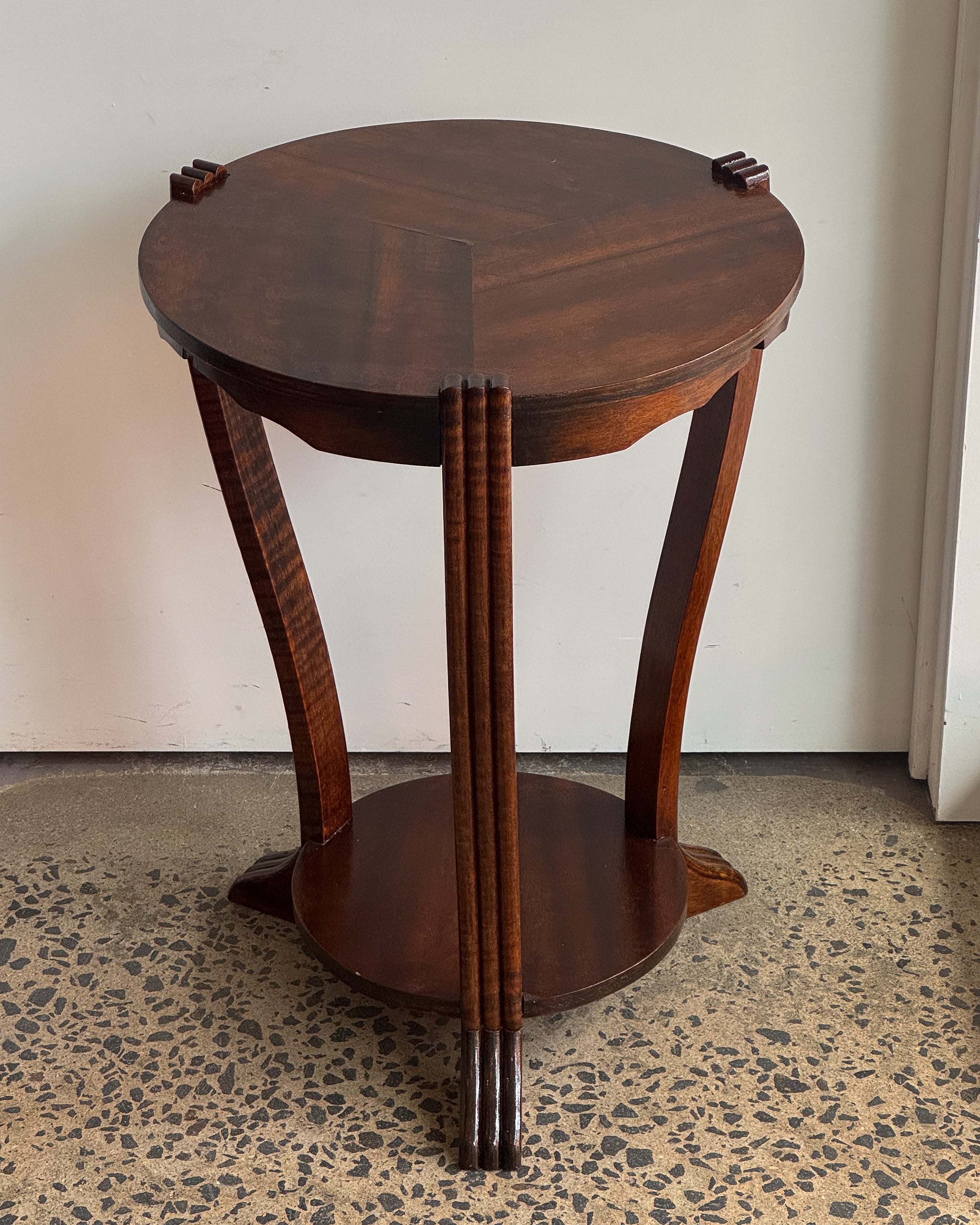 Art deco wooden side table
