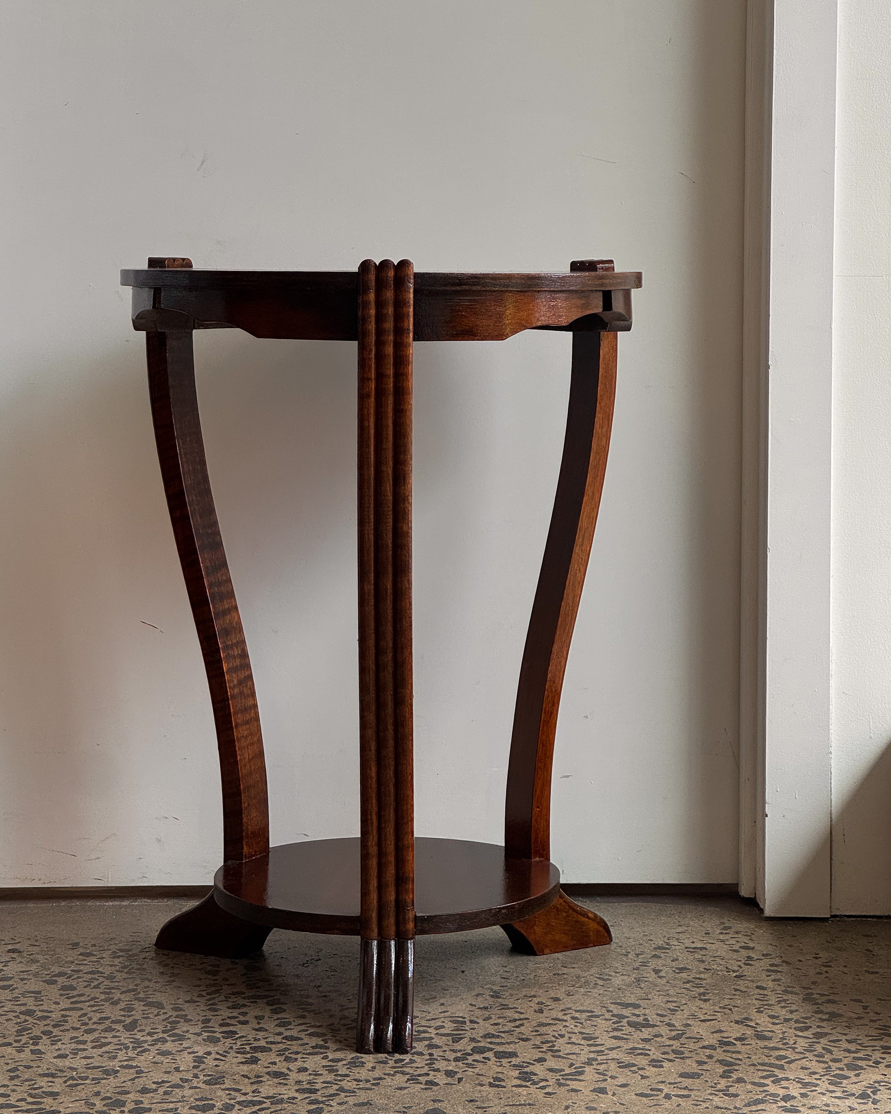 Art deco wooden side table