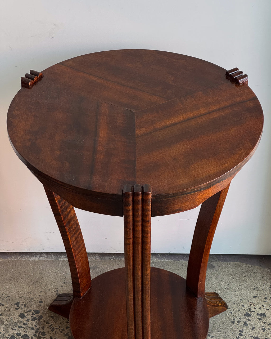 Art deco wooden side table