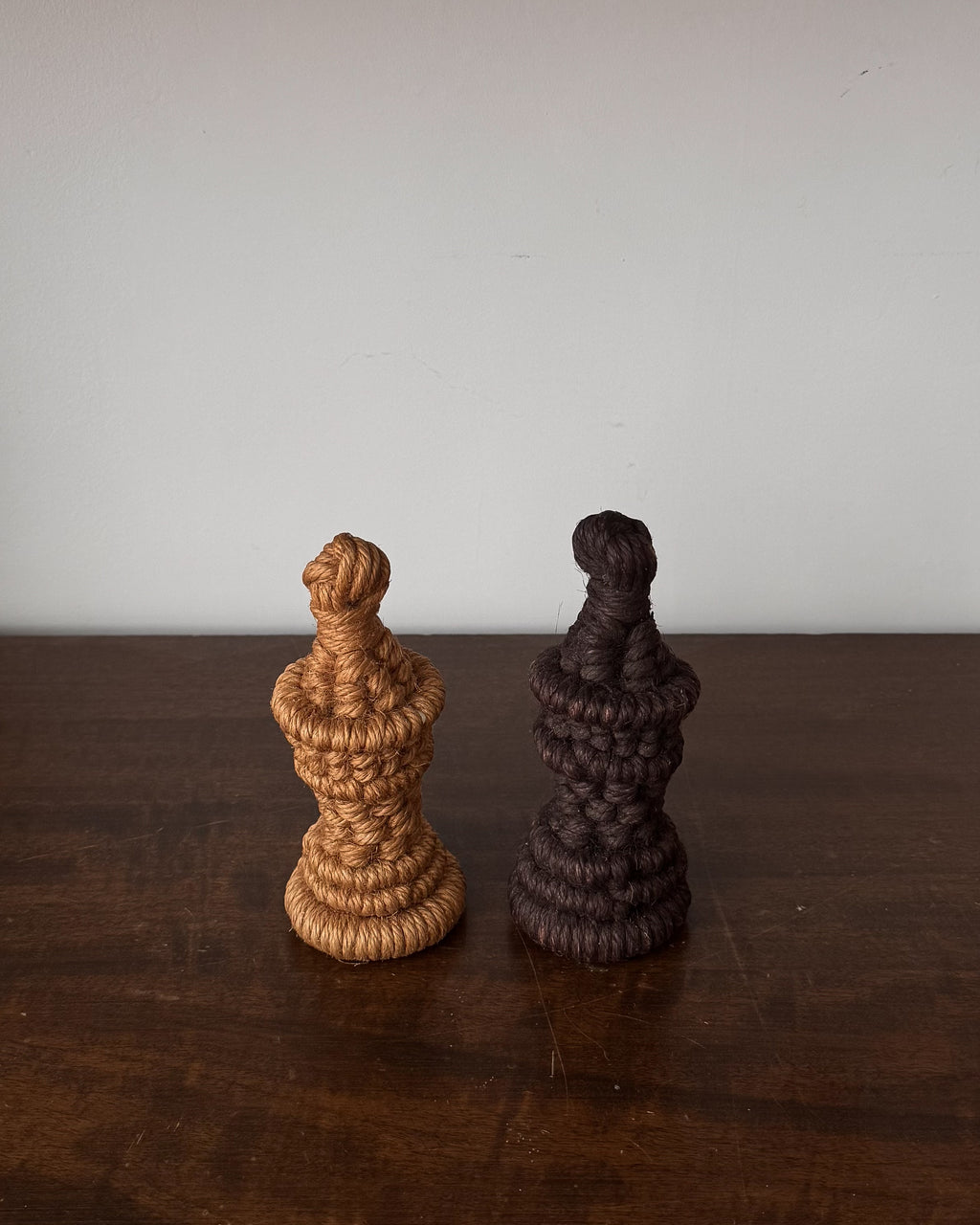 Macrame jute rope complete chess set