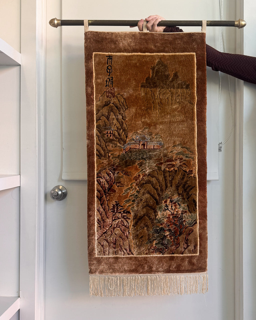 100% silk hand-knotted Chinese wall hanging