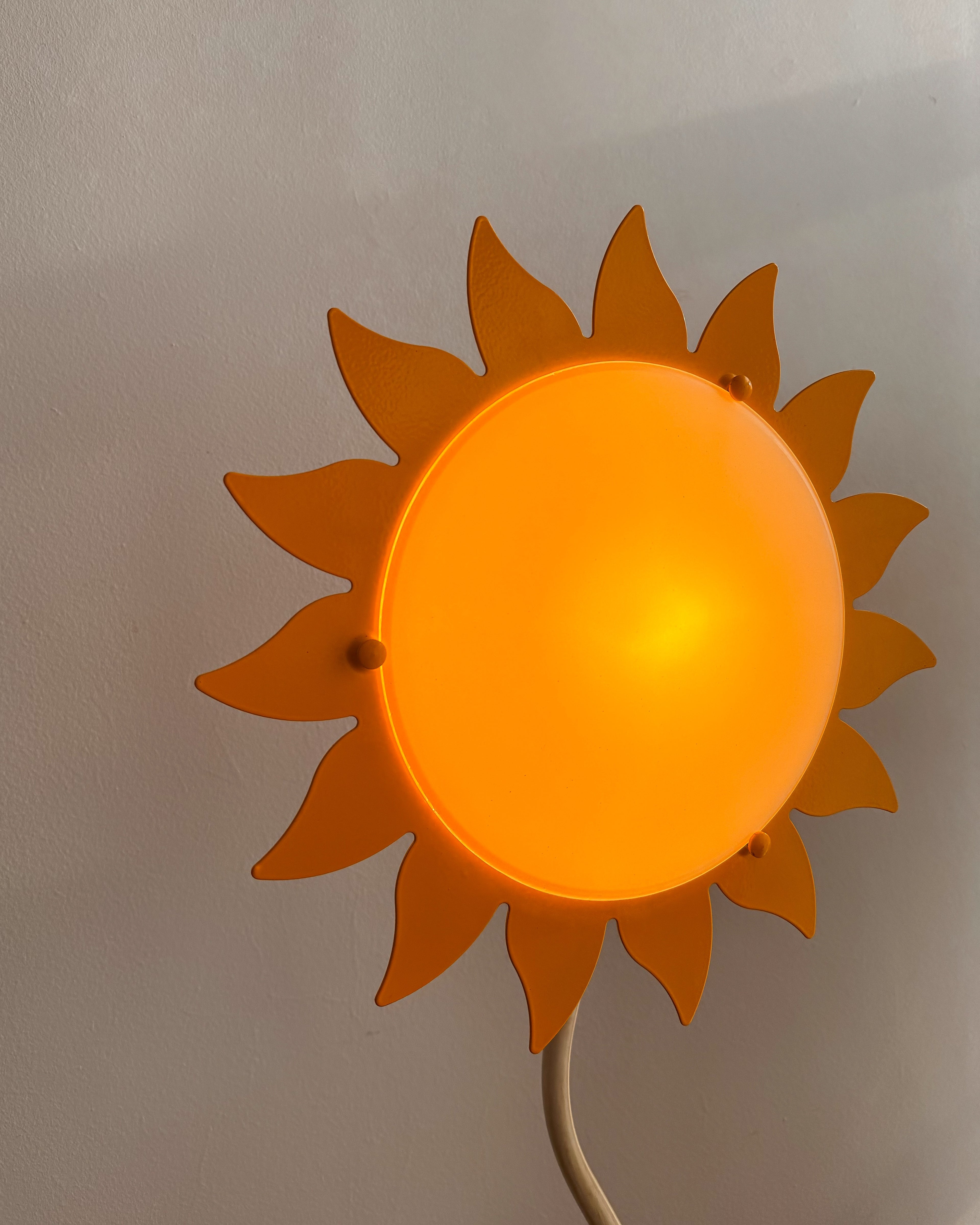 1970s Italian Metal Sunflower Floor Lamp