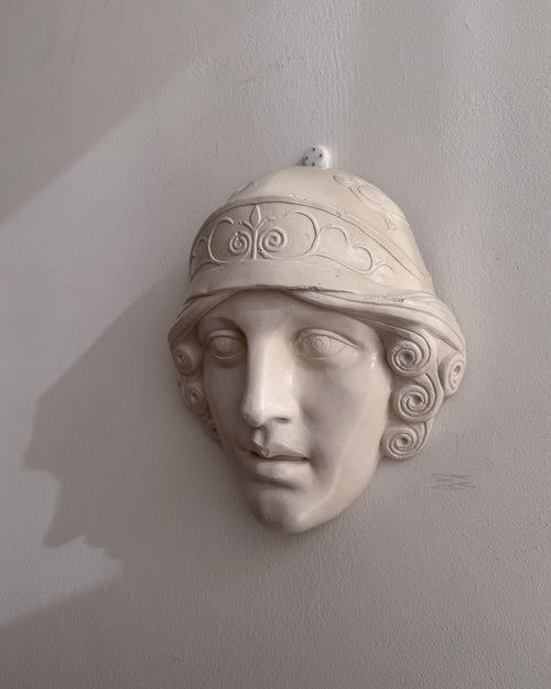 Art deco style greek goddess Athena plaster wall hanging