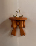Rimu wood bow wall shelf, Made in New Zealand