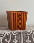 Wood inlay container
