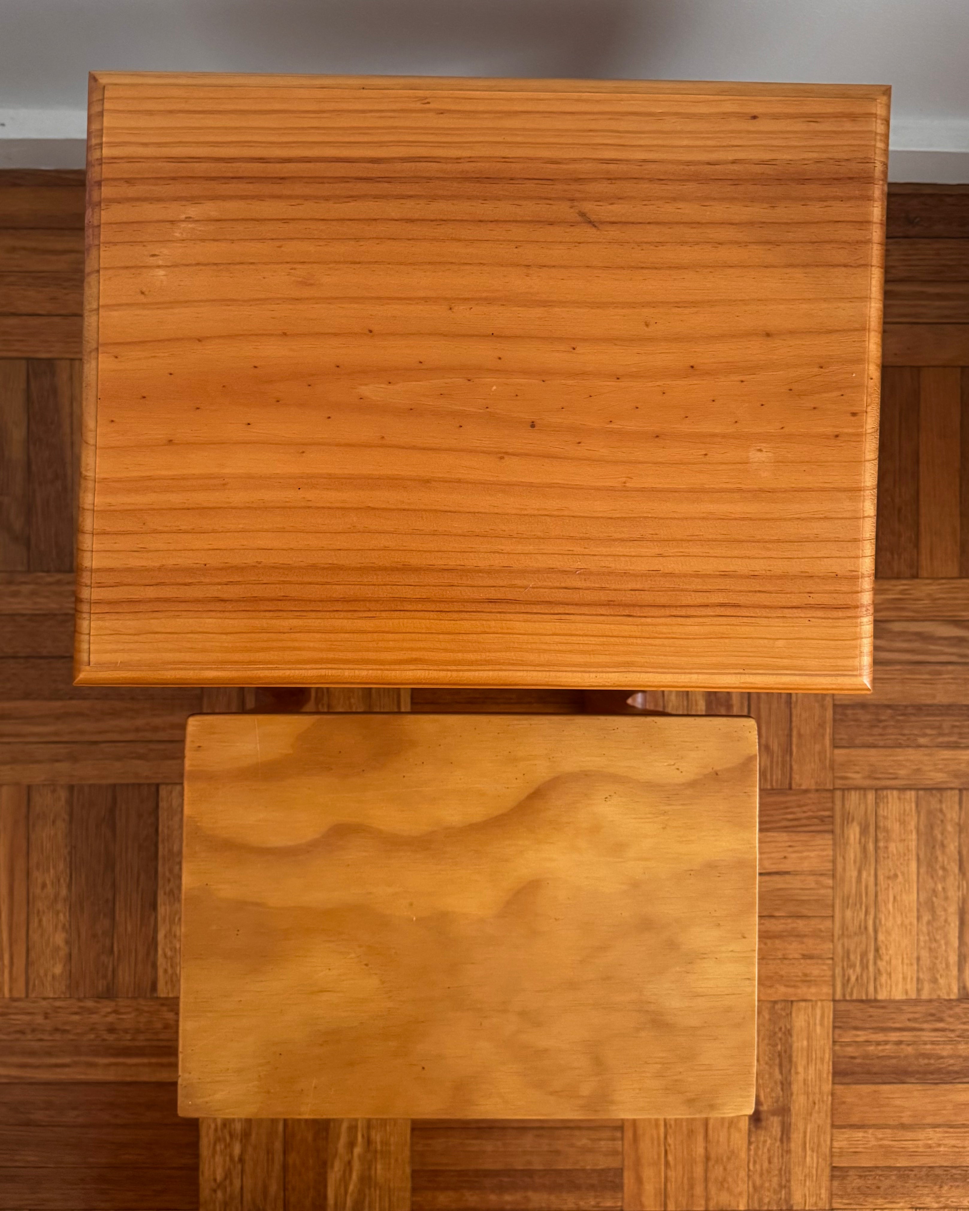 Pair of wooden side tables