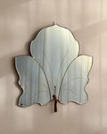 Art deco flower shaped wall mirror