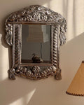 Mexican folk art punched tin mirror