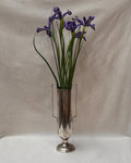 Art deco tall pewter vase with two handles, Made in Australia