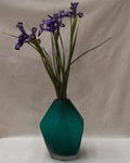 Gem shaped vase in turquoise green