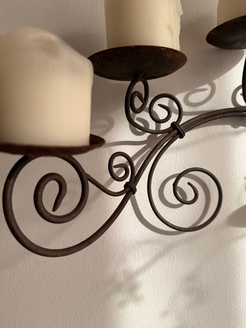 Large wrought iron candelabra
