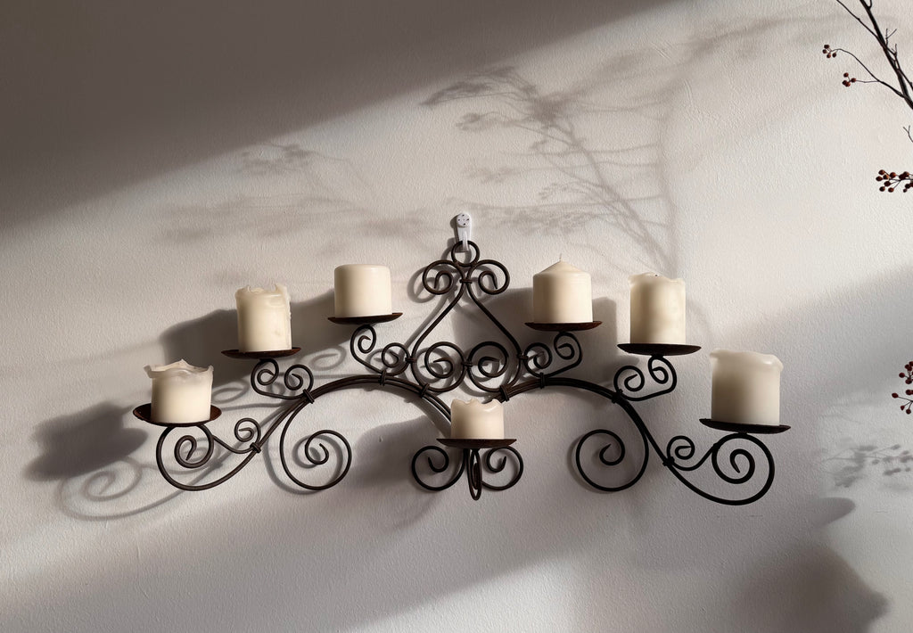 Large wrought iron candelabra