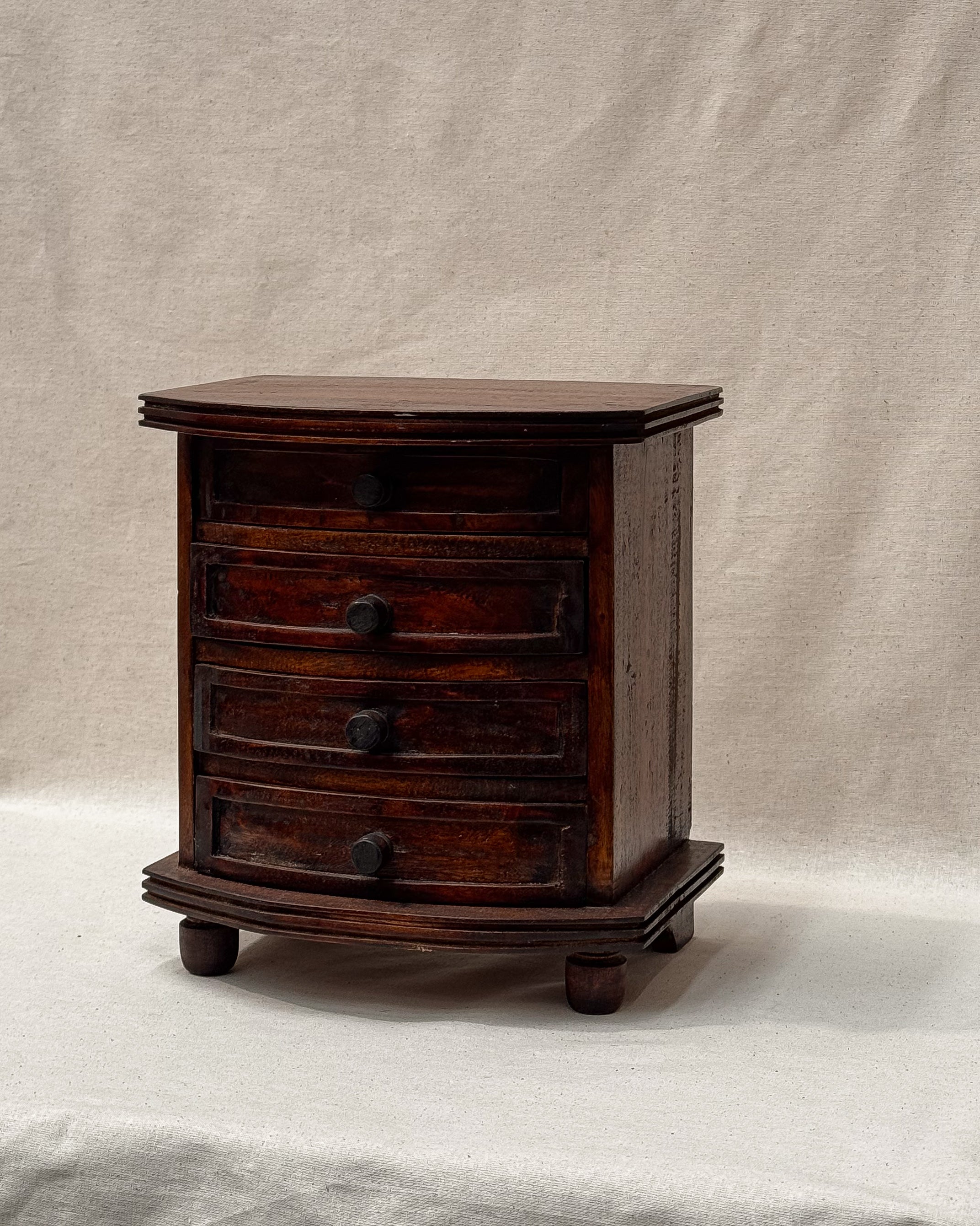 Four drawer timber apprentice chest