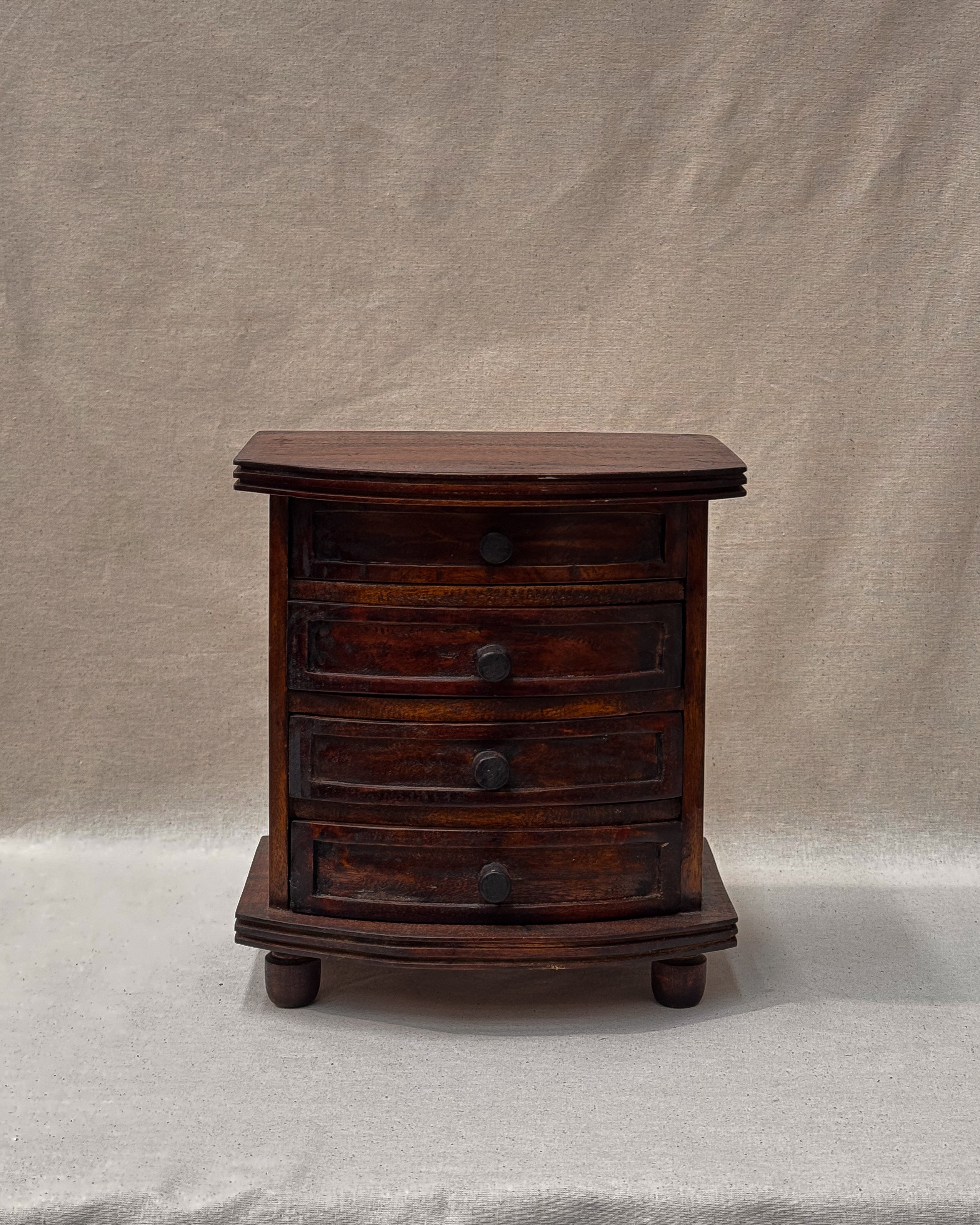 Four drawer timber apprentice chest