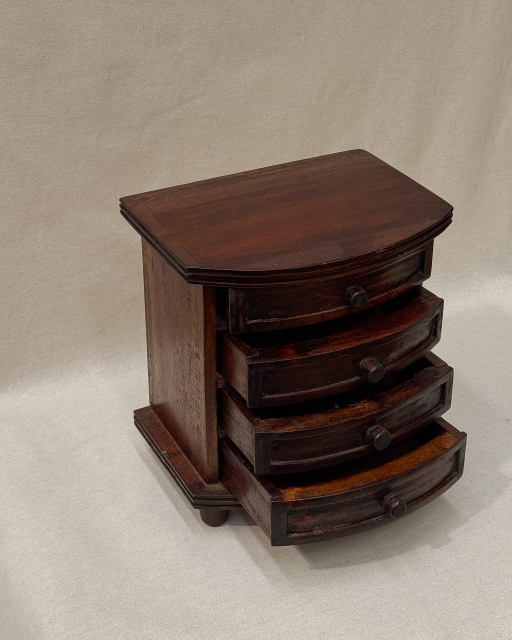 Four drawer timber apprentice chest